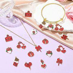 45 шт. 9 стиля подвески из сплава и эмали на тему Дня святого Валентина&nbsp;FIND-CJ0003-80