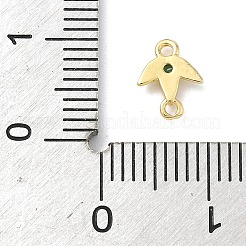 Подвески-рыбки с латунным паве из кубического циркония&nbsp;KK-G548-17G