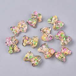 Кабошон из прозрачной смолы конфетного цвета&nbsp;RESI-WH0008-34A