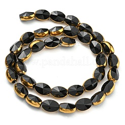 Стеклянные бусины с гальваническим покрытием &nbsp;X-EGLA-G037-03A-HP07