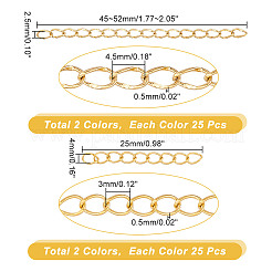 100 шт. 4-х стильный удлинитель цепи из нержавеющей стали 304&nbsp;STAS-UN0054-01