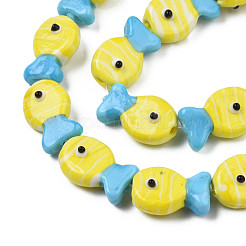 Бусы лэмпворк ручной работы&nbsp;LAMP-N021-41-A04