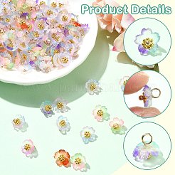 100 шт. светящиеся и двухцветные прозрачные подвески из смолы&nbsp;PALLOY-CJ00112