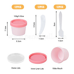 12 шт пустые полипропиленовые пластиковые баночки для косметических кремов&nbsp;DIY-BC0012-81A