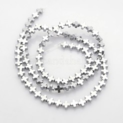 Гальванизировать немагнитных синтетический гематит бисер пряди G-J211-06