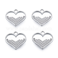 Подвеска из нержавеющей стали 304 со стразами&nbsp;STAS-N098-218P