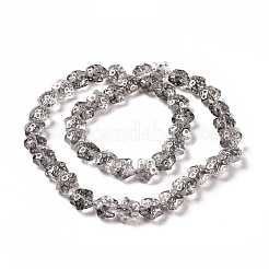 Прозрачные стеклянные бусины гальваническим пряди&nbsp;GLAA-C025-01A