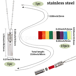 Ожерелья с подвесками в виде полых облачных колонн из нержавеющей стали 304&nbsp;NJEW-SC0001-47B