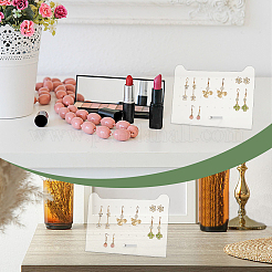 Прозрачная акриловая наклонная полка для хранения сережек&nbsp;EDIS-WH0001-04D