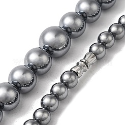 Круглые ожерелья из бисера с терагерцовым камнем для женщин и мужчин&nbsp;NJEW-A030-01