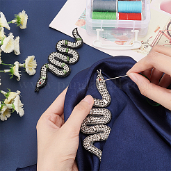 2 шт. 2-х цветные аппликации в форме змеи&nbsp;DIY-WR0002-52