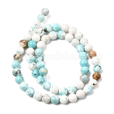 Природные Говлит бисер нитей&nbsp;G-L555-02-6mm-1