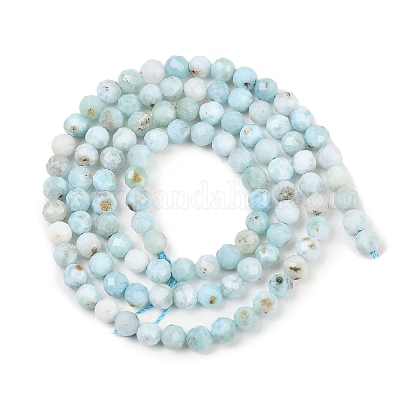 Природные ларимар бисер нитей&nbsp;G-B175-D08-4mm-1