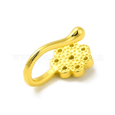 Прозрачная цветочная клипса из кубического циркония на кольцах в носу&nbsp;LS-AJEW-F059-10G-1