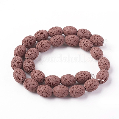 Бусы из натуральной лавы&nbsp;G-F671-03B-18-1