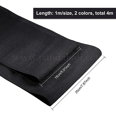 4м 4 стиль черно-белая плоская эластичная резинка&nbsp;OCOR-BC0001-63-1