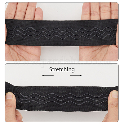 5м 2-цветные полиэстеровые нескользящие силиконовые эластичные захватные ленты для шитья одежды&nbsp;SRIB-GF0001-46-1