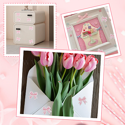 Наклейки с бантом pp&nbsp;DIY-WH20007-281C-1