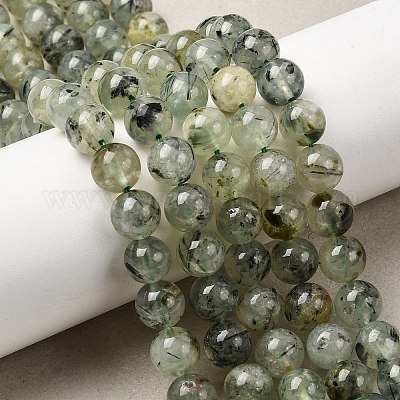 Природные пренит нитей бисера&nbsp;G-G457-8mm-03-1