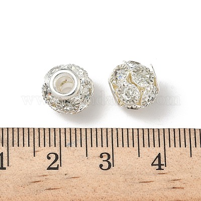 Латунные бусины со стразами &nbsp;KK-A267-03B-01S-1