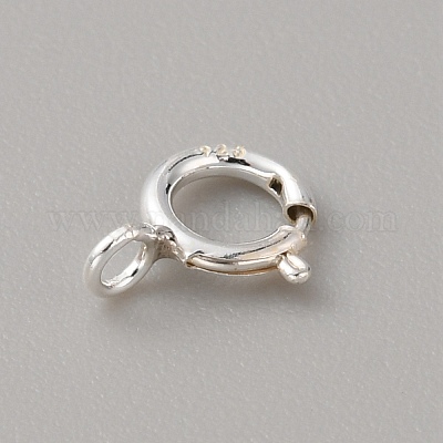 925 стерлингового серебра застежками пружинного кольца&nbsp;STER-WH0008-16A-S-1