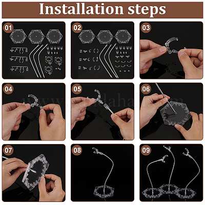 Держатели для пластиковых моделей в собранном виде&nbsp;ODIS-WH0030-133B-1