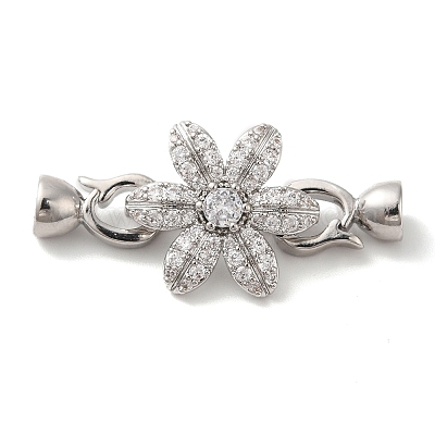 Проложить латунный прозрачный кубический цирконий над застежками KK-M243-15P-1