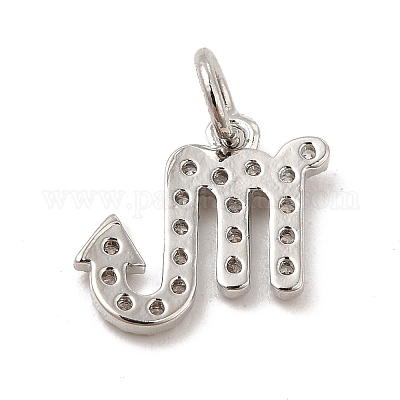 Латунные микро проложить кубического циркония подвески KK-E077-02P-10-1