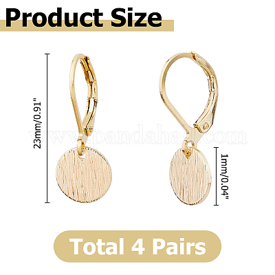 Латунь Leverback серьги&nbsp;EJEW-HS00001-1
