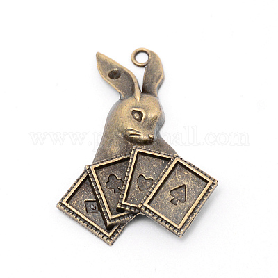 Подвески из цинкового сплава в стиле ретро PALLOY-WH0079-29AB-RS-1