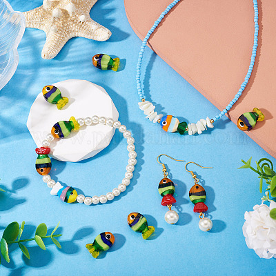 12шт ручной работы бусины лэмпворк&nbsp;LAMP-TA0001-74D-1