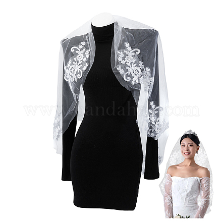 Свадебная фата из полиэстера DIY-WH0899-485A-1