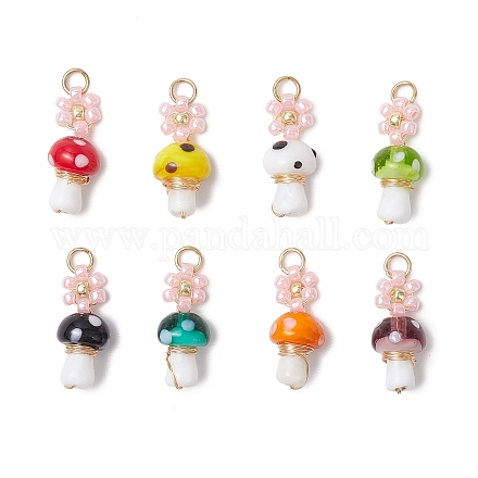 Подвески из меди ручной работы в технике лэмпворк PALLOY-MZ00667-1