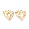 Brass Pendants, Heart, Nickel Free, Real 18K Gold Plated, 16.5x15.5x4mm, Hole: 1.6~1.8mm