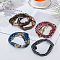 5Pcs 5 Styles Polyester Headbands, Mixed Shapes, Mixed Color, 228~240x85~90x4~6.5mm, 1pc/style