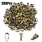 200Pcs Iron Snap on Bails, Antique Bronze, 8.5x3.5x4mm, Hole: 2.5x7.5mm