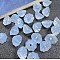 Transparent Glass Beads, Lotus, Light Sky Blue, 6.5x10.5x10mm, Hole: 1.2mm