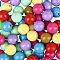100Pcs Opaque Acrylic Beads, Round, Mixed Color, 16mm, Hole: 2.8~3mm