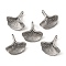 Non-Tarnish 304 Stainless Steel Charms, Ginkgo Leaf Charm, Stainless Steel Color, 13x13x4mm, Hole: 4x2mm