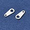 925 Sterling Silver Links, Chain Tabs, with 925 Stamp, Silver, 7x3x0.5mm, Hole: 0.5~2mm