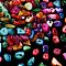 1 Strand Natural Chip Dyed Shell Beads Strands, Shell Shards, Colorful, 5~14x5~10mm, Hole: 1mm, about 33.85 inch