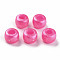 Plastic Pearlized Beads, Barrel, Camellia, 9x6mm, Hole: 3.5mm, about 1900pcs/500g.