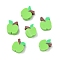 Handmade Polymer Clay Beads, Apple, Lime, 9~11x9x4.5mm, Hole: 2mm