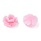 Plastic Beads, Flower, Pink, 24x23x14mm, Hole: 1.4mm