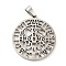 Non-Tarnish 201 Stainless Steel Pendant, Saint Benedict Medal, with Word CssmlNdsmd, Stainless Steel Color, 32.5x29.5x1.7mm, Hole: 7x4mm