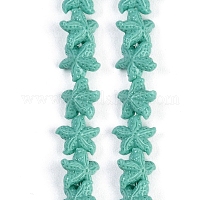 Нити резных бусин синтетического коралла&nbsp;CORA-K009-06A-05