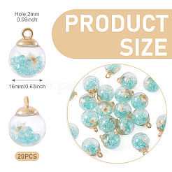 20 шт. подвески в виде прозрачного стеклянного шара&nbsp;GLAA-TA0003-51