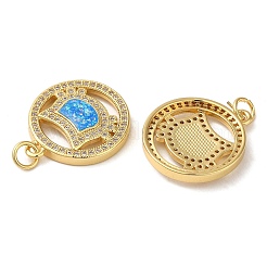 Покрытие стойки латунь микропаве прозрачные подвески из кубического циркония&nbsp;KK-P268-13G