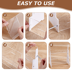 3-уровневые акриловые подставки для спортивных карточек&nbsp;ODIS-WH0043-188