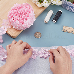 4 ярд органзы с цветочным кружевом&nbsp;OCOR-WH0070-165B